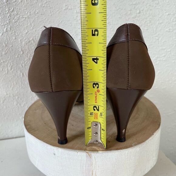 Vintage Sears Featherlite Brown Heels Size 7.5 B EUC - Picture 6 of 7